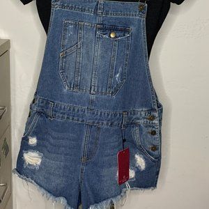 Overall Shorts Denim